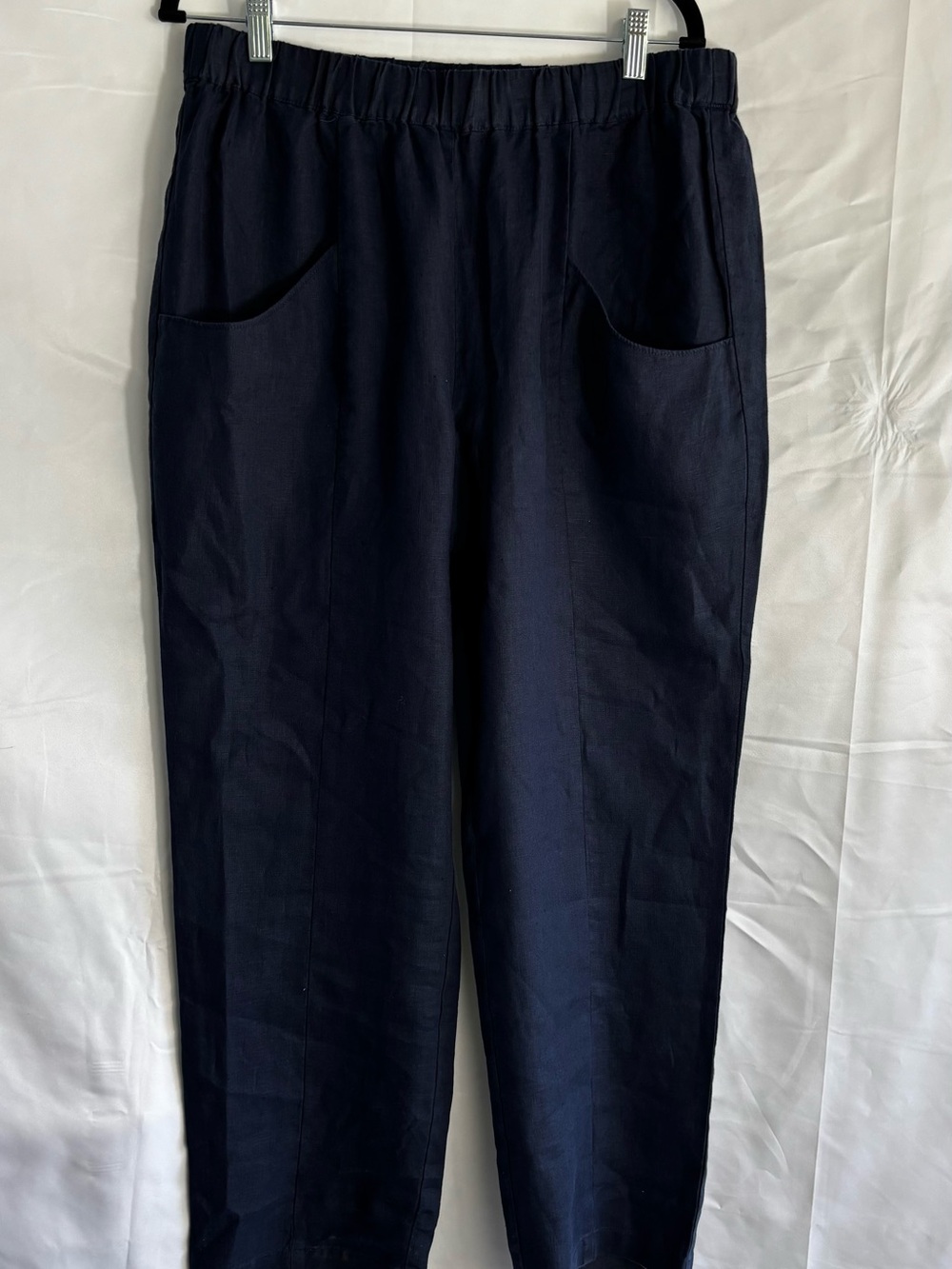 women’s Navy Quince linen Casual Pants